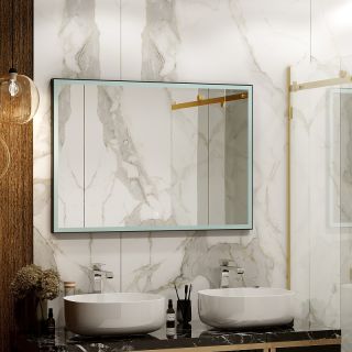 Зеркало с подсветкой Continent Frame Black ЗЛП186 с сенсорным выключателем 120см чёрный